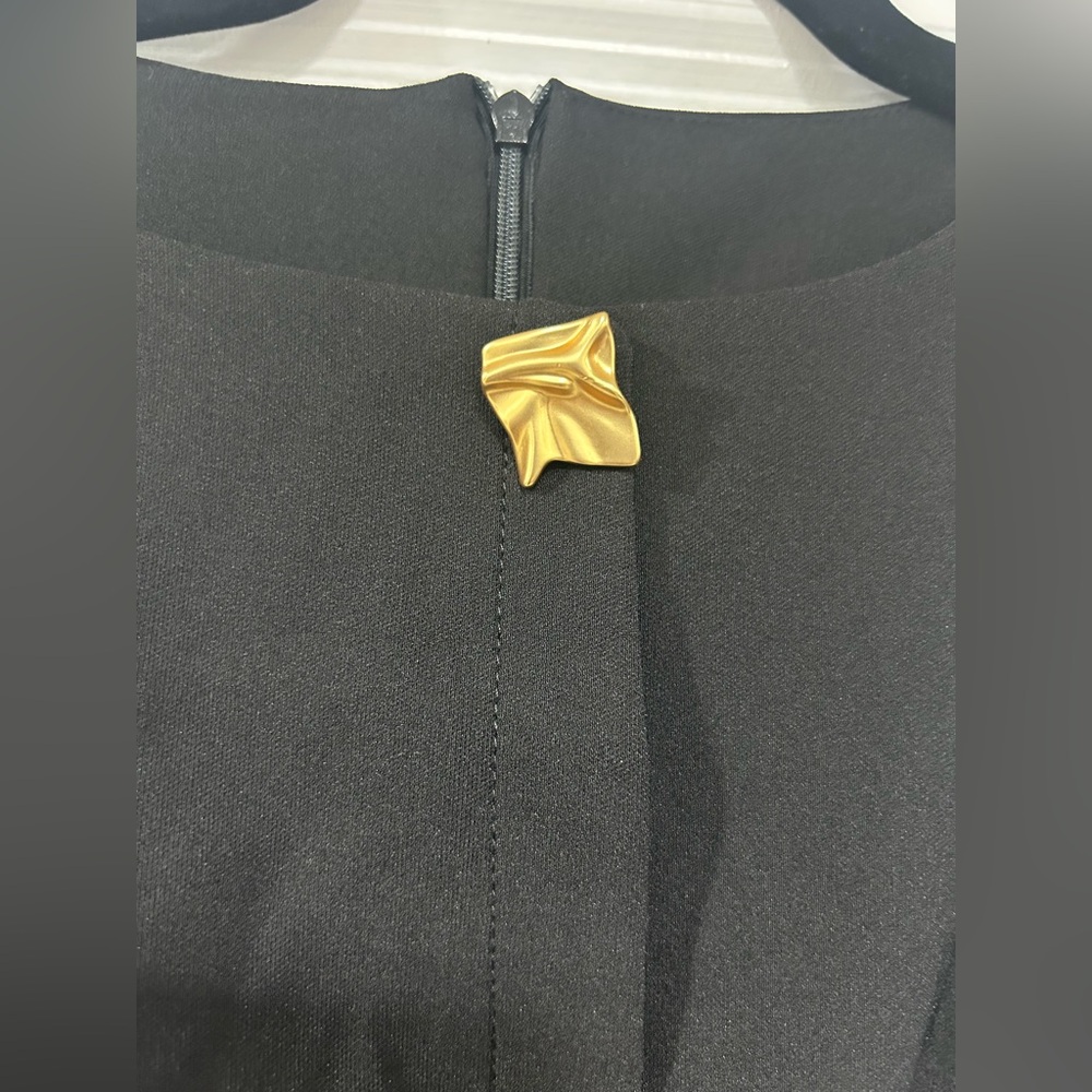 NWT Commense Metal Button Pleated Tank Dress - Picture 4 of 7